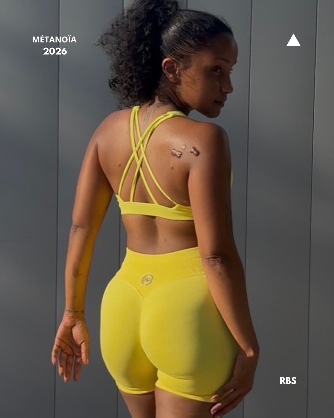 Métanoïa | Brassière de sport seamless - Jaune