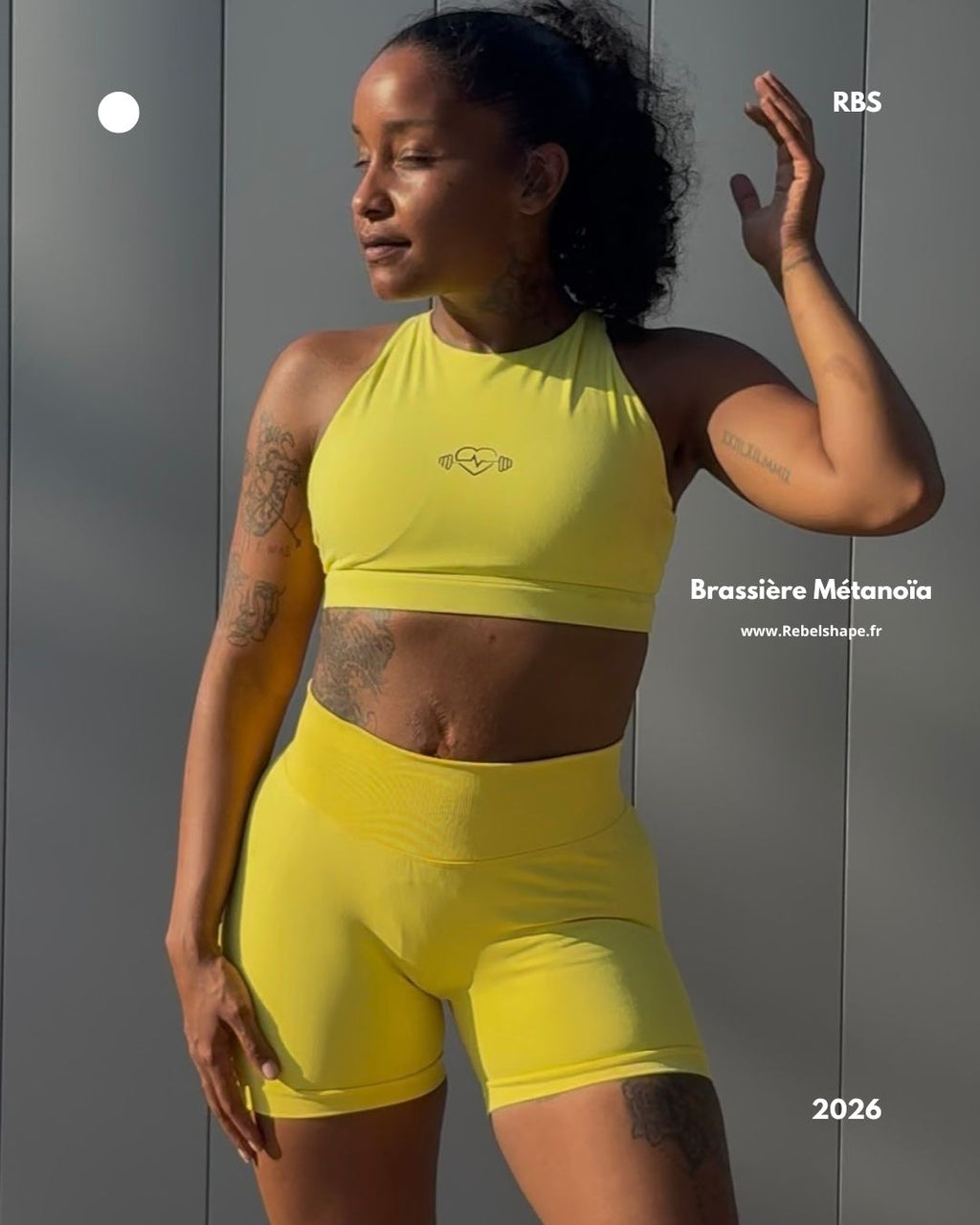 Métanoïa | Brassière de sport seamless - Jaune