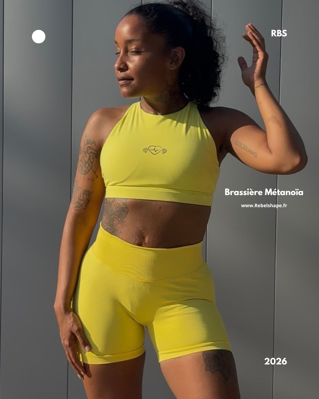 Métanoïa | Brassière de sport seamless - Jaune