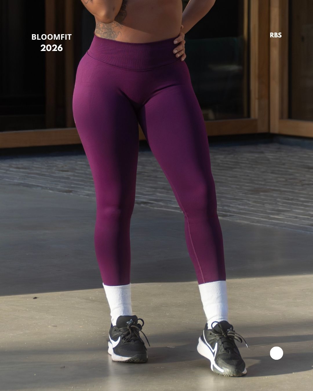 Legging de sport seamless - Prune