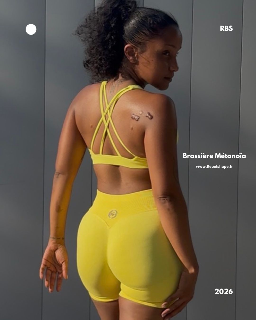 Métanoïa | Brassière de sport seamless - Jaune