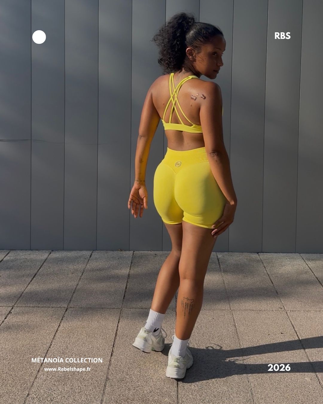 Métanoïa | Short de sport seamless - Jaune