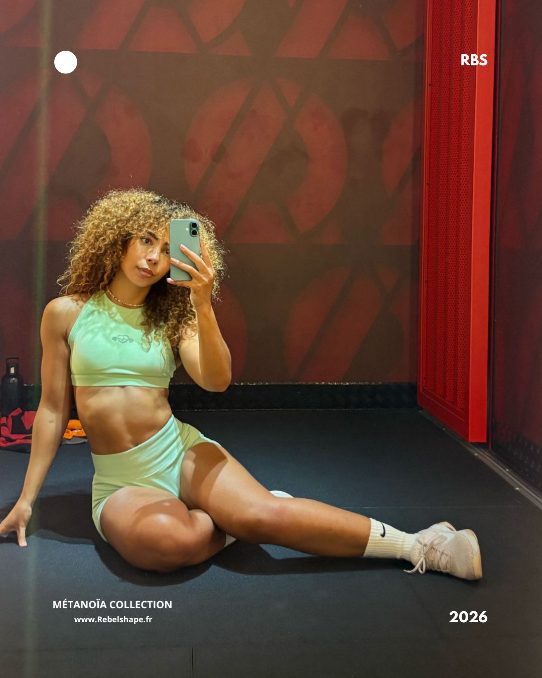 Métanoïa | Short de sport seamless - Vert Menthe